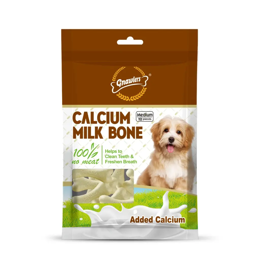 GNAWLERS CALCIUM MILK BONE MEDIUM 12 PC