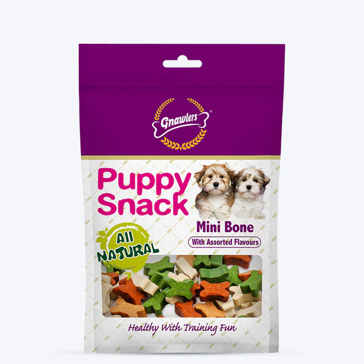 GNAWLERS PUPPY SNACK - NATURAL BONE 250 gm