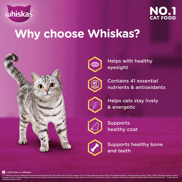 WHISKAS ADULT MACKEREL FLAVOUR 3 Kg