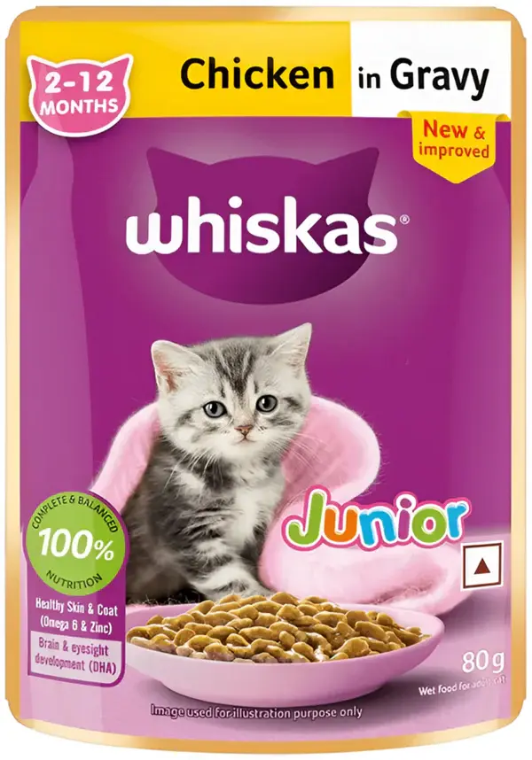 WHISKAS JUNIOR CHICKEN IN GRAVY