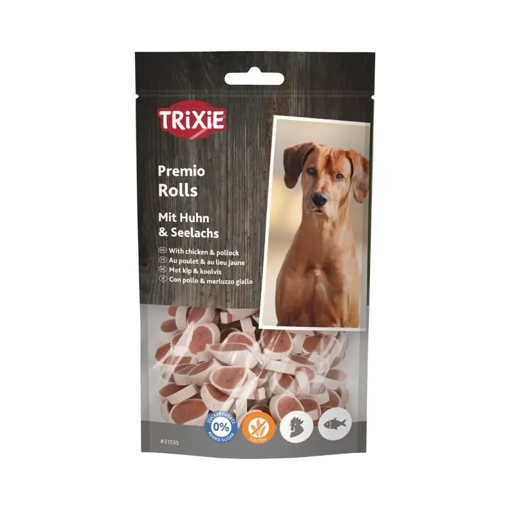 TRIXIE FISH CHICKEN ROLLS 75GM