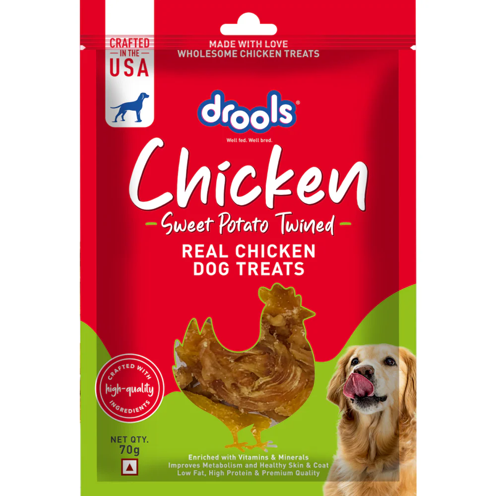 DROOLS CHICKEN SWEET POTATO TWINED 70GM