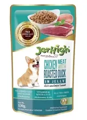 JERHIGH CHICKEN MEAT WITH ROASTED DUCK IN JELLY 130GM