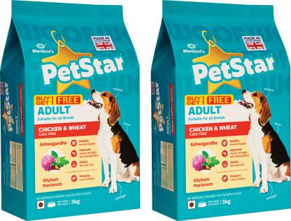 MANKIND'S PETSTAR ADULT CHICKEN & WHEAT 3KG