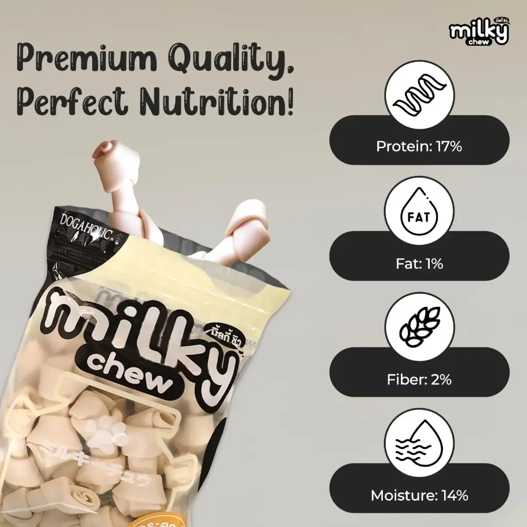 ABK DOGAHOLIC MILKY CHEW BONE STYLE 15 PC