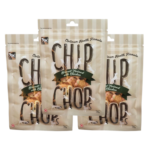 CHIP CHOPS BISCUIT TWINED WITH CHICKEN 70 gm