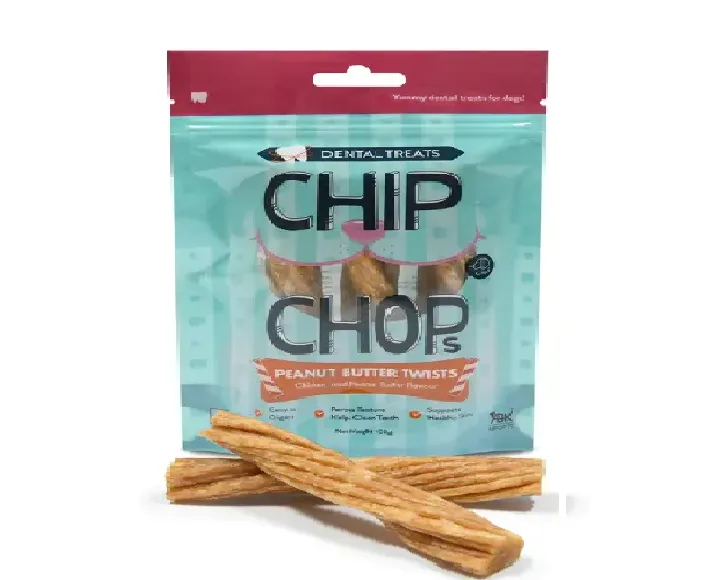 CHIP CHOPS PEANUT BUTTER TWISTS CHICKEN 100 gm