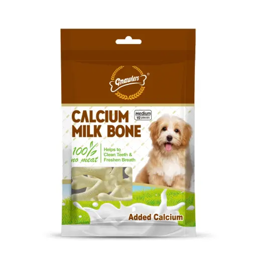 [GNAWLERS-CALCIUM-MILK-BONE] GNAWLERS CALCIUM MILK BONE MEDIUM 12 PC
