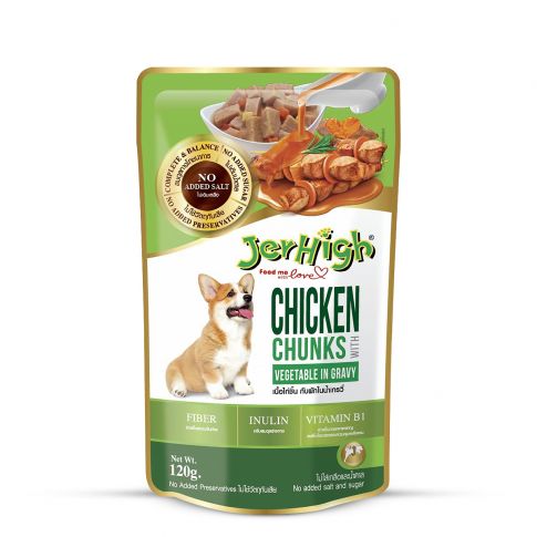 [JER-GRY-CV-120G] JERHIGH GRAVY CHICKEN & VEG 120 gm