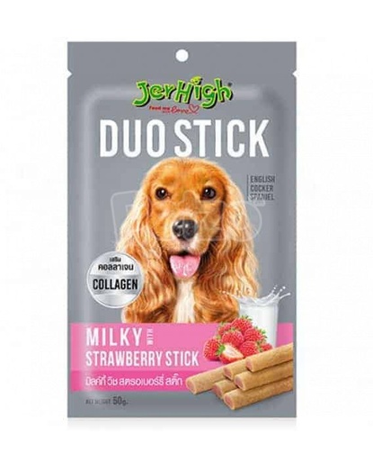 JERHIGH MILKY WITH STRAWBERRY STICK 50 gm