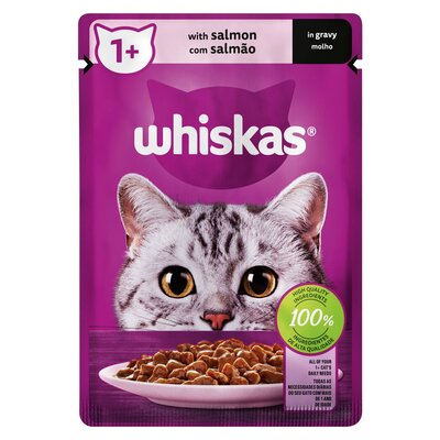 [WHISKAS-1-SALMON-GRAVY] WHISKAS 1+ SALMON IN GRAVY 1 PC