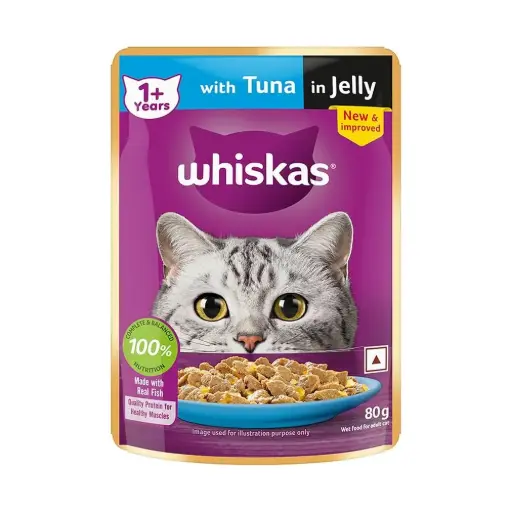 [WHISKAS-ADULT-TUNA-JELLY-80GM] WHISKAS ADULT TUNA IN JELLY 80 gm