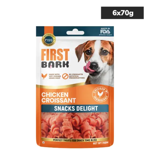 [FIRST-BARK-CHICKEN-CROISSANT-70G] FIRST BARK CHICKEN CROISSANT 70 GM