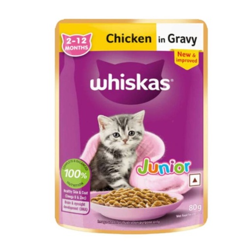 WHISKAS JUNIOR CHICKEN IN GRAVY