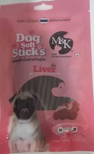 [M-K-DOG-SOFT-100GM-2] M&K DOG SOFT STICKS LIVER 100GM