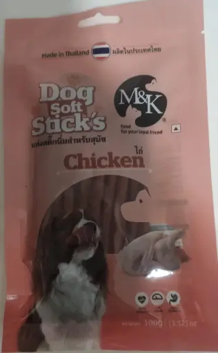 [M-K-DOG-SOFT-100GM-3] M&K DOG SOFT STICKS CHICKEN 100GM