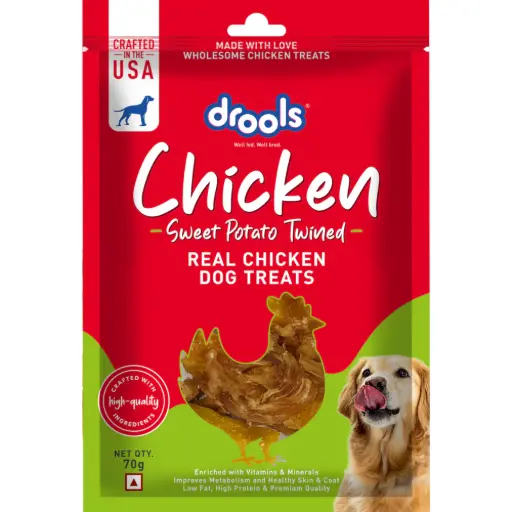 DROOLS CHICKEN SWEET POTATO TWINED 70GM