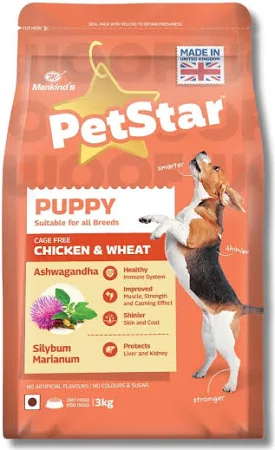 MANKIND'S PETSTAR PUPPY CHICKEN & WHEAT 3KG