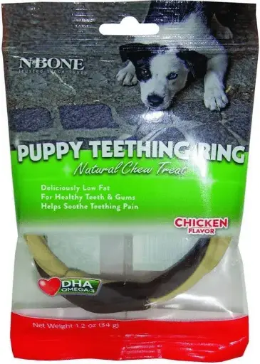 [ABK-N-BONE-PUPPY-34GM] ABK N-BONE PUPPY TEETHING RING CHICKEN FAAVOUR 34 gm