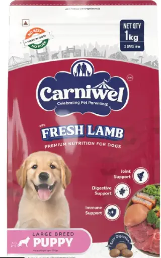 [CARNIWEL-PUPPY-LARGE-FRESH-1KG] CARNIWEL PUPPY LARGE FRESH LAMB 1 Kg