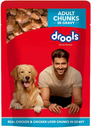 [DRO-GRY-CHK-ADULT-150G] DROOLS ADULT CHICKEN CHUNKS GRAVY 150 GM