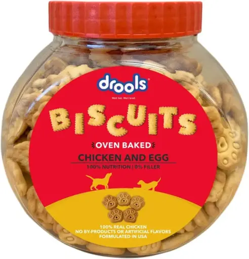 [DROOLS-DOG-BISCUIT-CHICKEN-400GM] DROOLS DOG BISCUIT CHICKEN & EGG FLV 400 gm