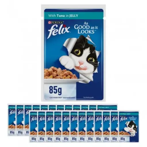 [FELIX-ADULT-TUNA-JELLY-85GM] FELIX ADULT TUNA IN JELLY 85 gm